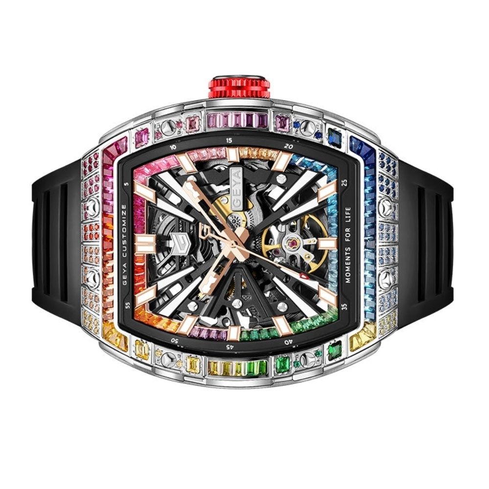 Black and Multicolor Smartwatch